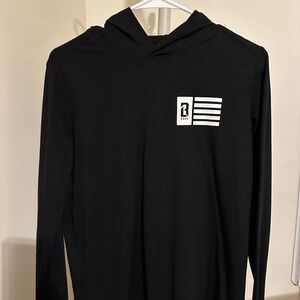 Baseball Lifestyle B101 YXL Black Long Sleeve Hooded T-shirt